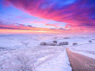 Axe Edge Sunrise And Snow Peak District